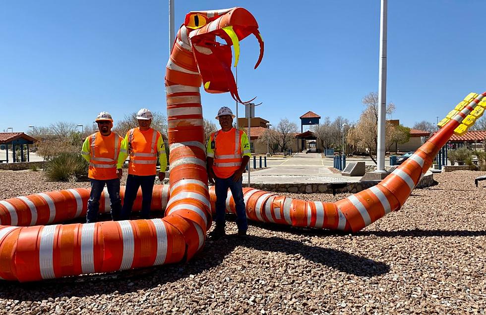 TxDOT El Paso Crew Added 1 More Cone Creature on the Road