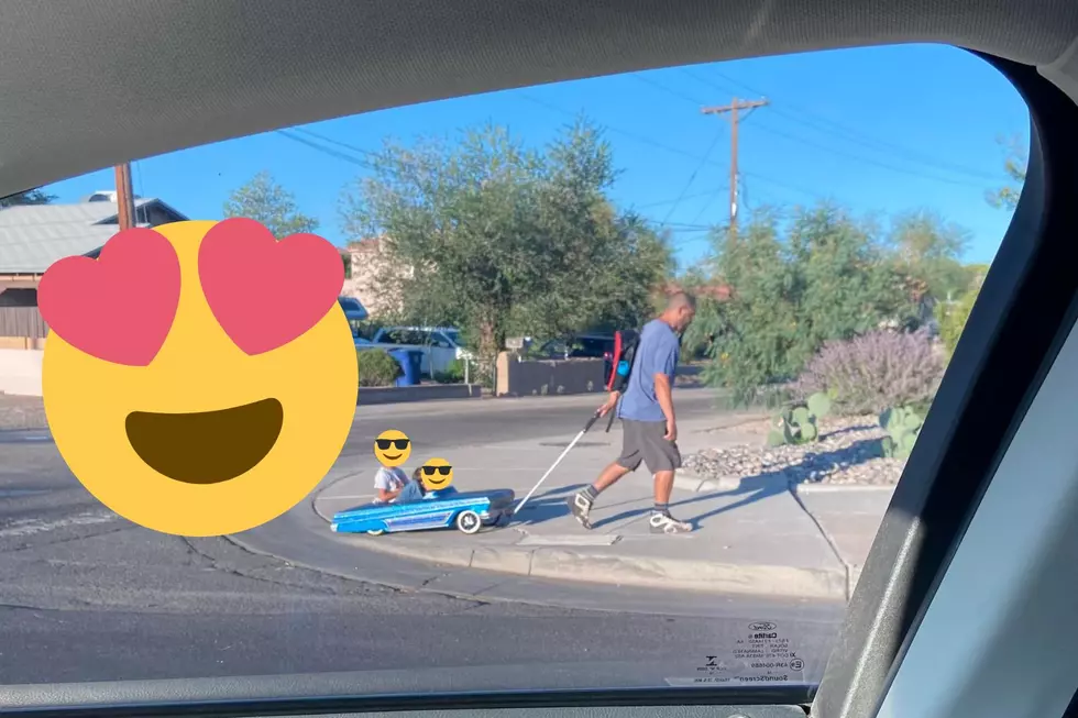 A New Mexico Dad Strolls His 2 Kids Around In a Classy Lowrider