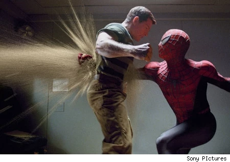 Spider-Man fights Sandman