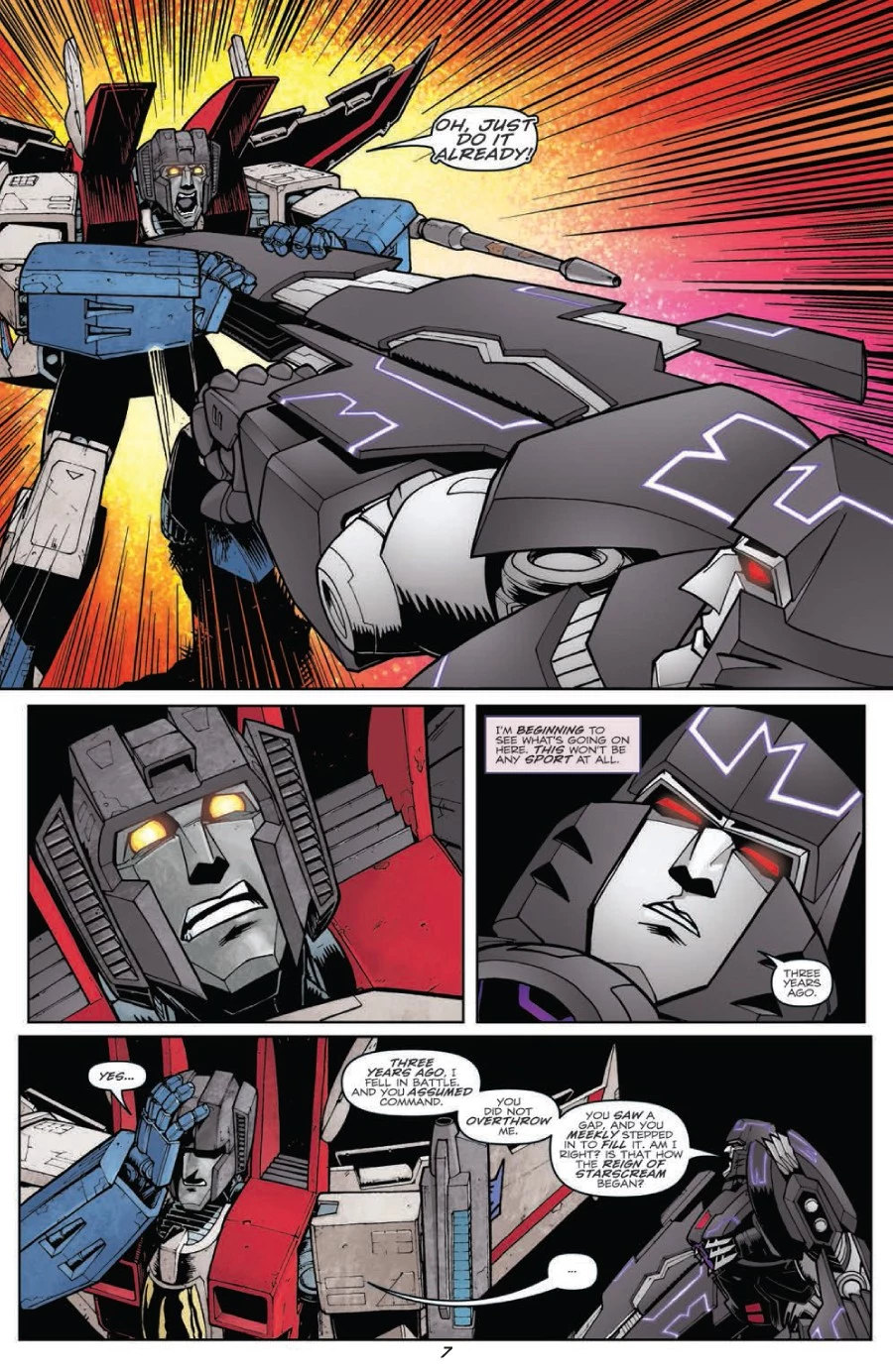 Starscream S Way Weaselly In ‘transformers Spotlight Megatron [preview]