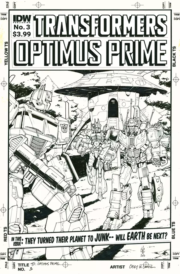&#8216;Optimus Prime&#8217; #3 Goes Black-And-White On Casey Coller&#8217;s &#8216;Artist&#8217;s Edition&#8217; Cover