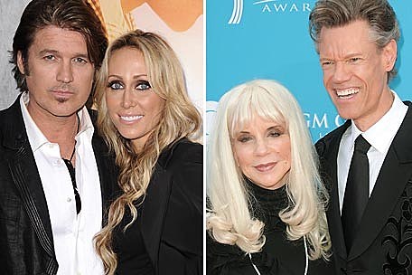 Billy Ray Cyrus with Tish Cyrus and Randy Travis with Lib Hatcher
