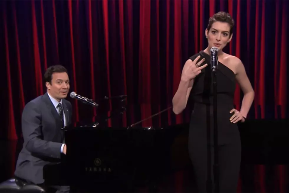Jimmy Fallon & Anne Hathaway Give Hip-Hop Songs a Broadway Twist on ‘The Tonight Show’ [VIDEO]
