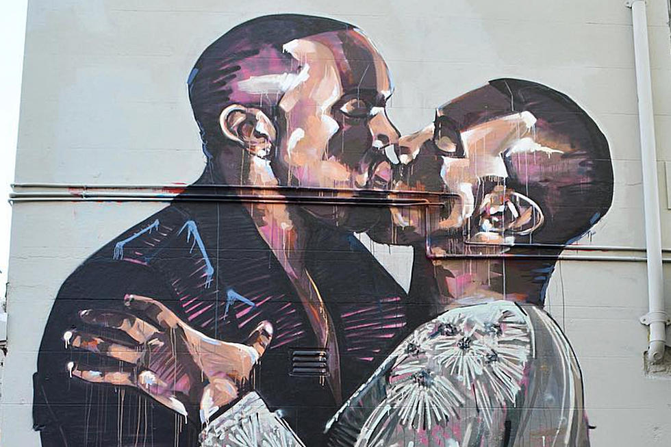 Kanye West Mural Artist Wants Rapper to Pay Him $100,000 to Paint Over Kissing Image