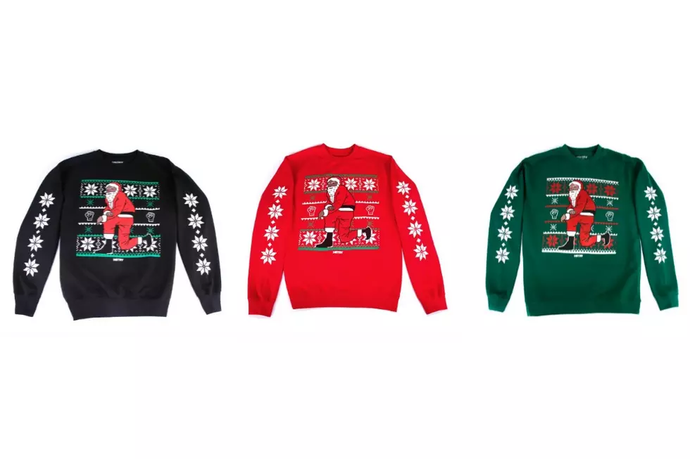 Nas and HSTRY Release &#8216;Kneeling Santa&#8217; Ugly Christmas Sweaters