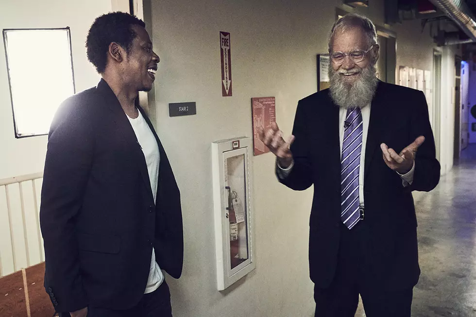Jay-Z Imitates Eminem, Snoop Dogg’s Rapping Style to Letterman [WATCH]