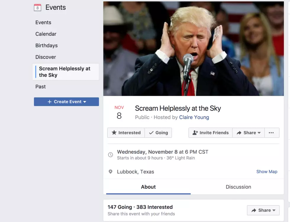 Screaming at the Sky Parties Happening Today, Marking the 2016 Election Anniversary