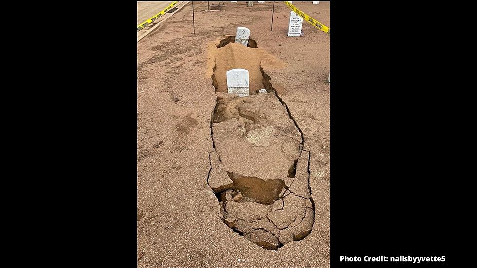 Sad Photos Of Sunken Graves At Fort Bliss Cemetery After The Rains