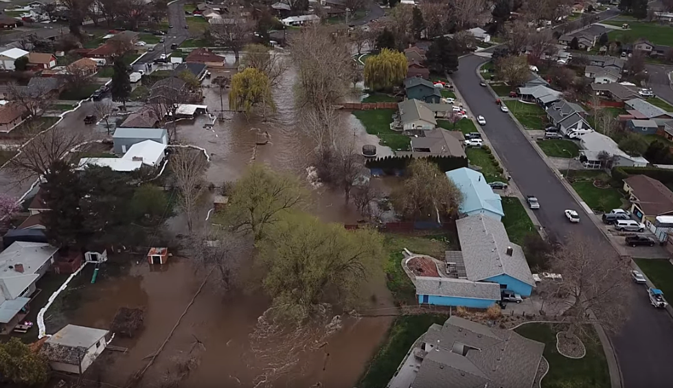 See Jaw-Dropping Pendleton Flooding From a Drone Video