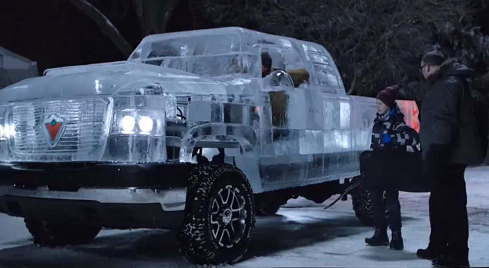 A Truck Sculpted From 11-Thousand-Pounds of Ice That Actually Drives [VIDEO]