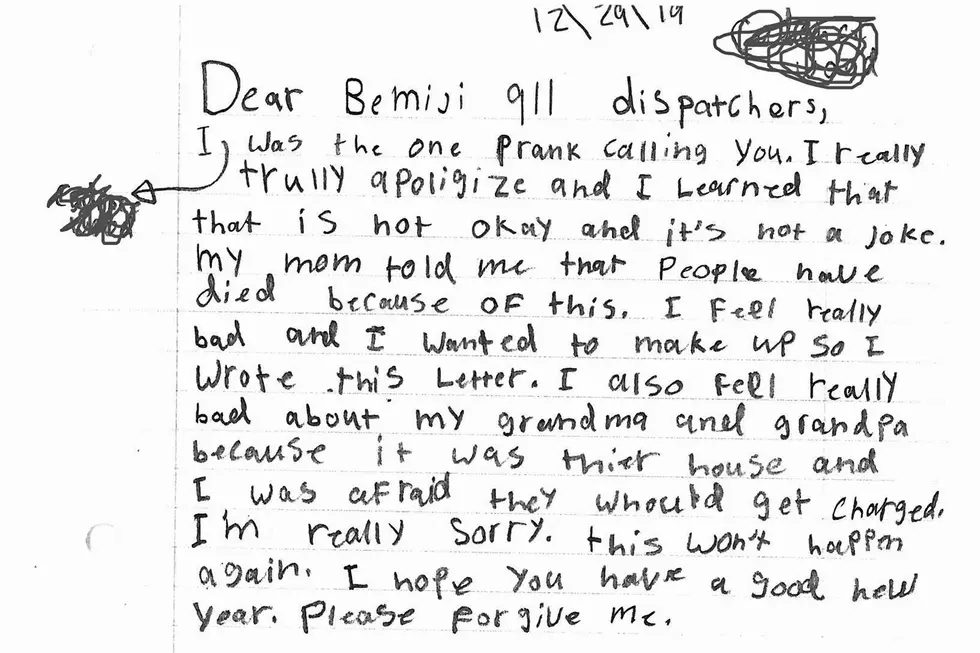 Young Minnesota 911 Prank Caller Writes Apology Letter