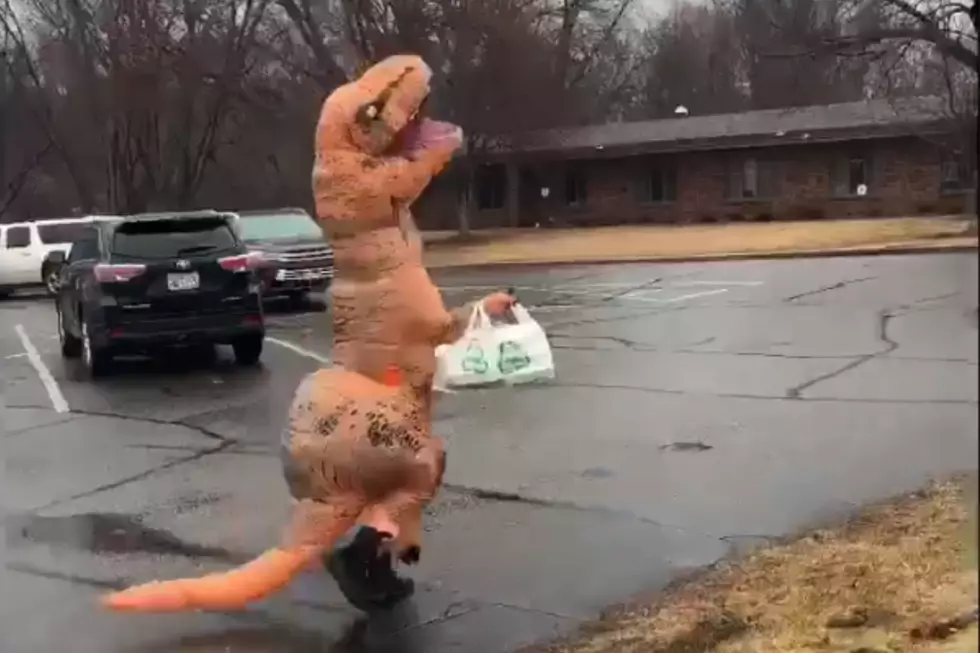 Kimball Restaurant Has a “Delivery Dinosaur” [WATCH]