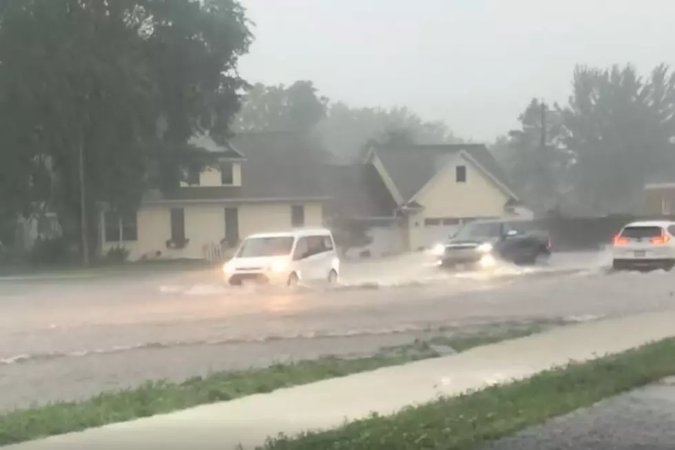 Video Taken of Cars Driving Through a Flooded Little Falls Road