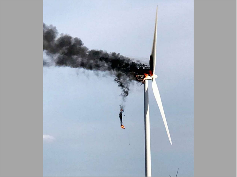 Dramatic Video Shows Michigan Wind Turbine Shooting Heavy Black Smoke And Flaming Debris