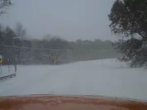 Snowplow Views Of Road Conditions In Michigan