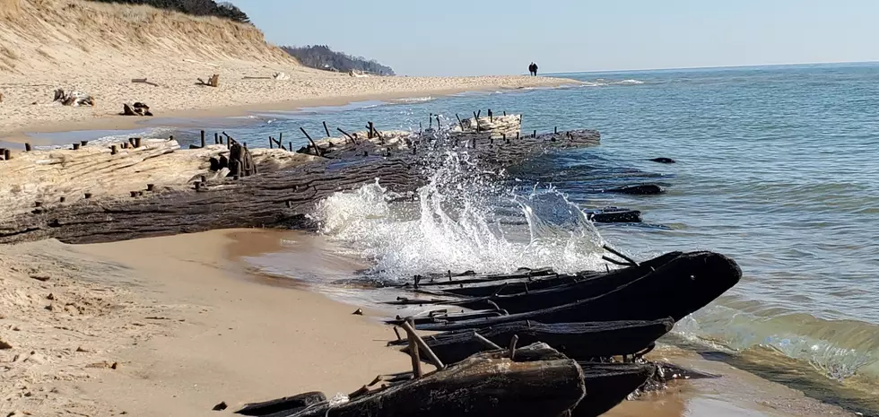 Lake Michigan Displays Shipwreck Thanks to Low Water Levels