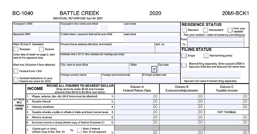 Battle Creek Updates Taxpayers On Extended Filing Deadline
