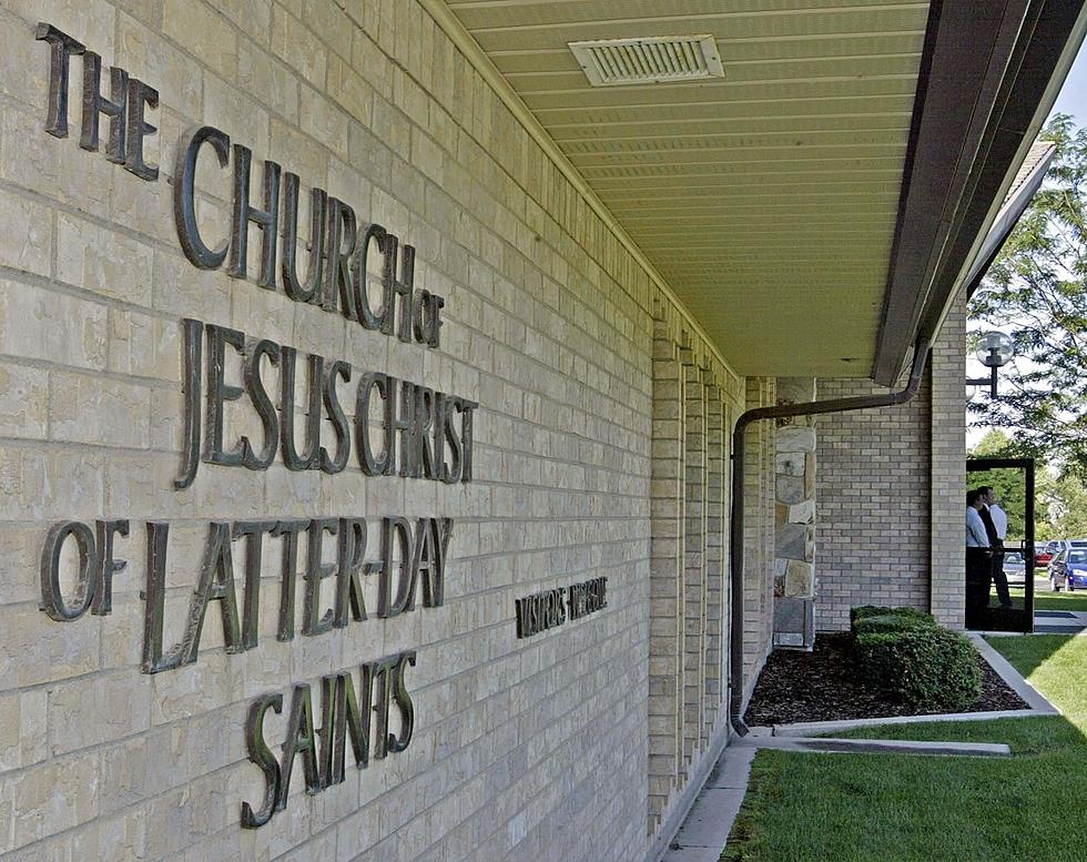 God is Dead Written on Idaho Mormon Chapel