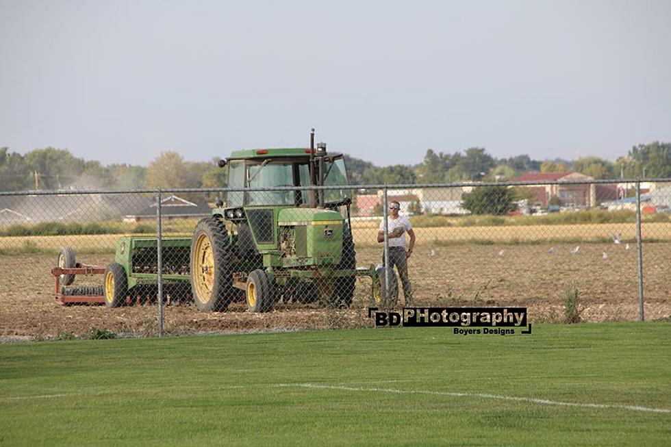 Caldwell Farmer Stops Plowing for National Anthem during Soccer Game
