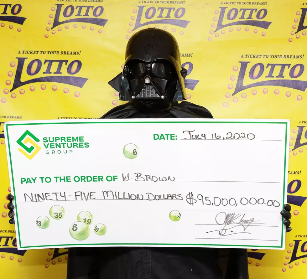 Darth Vader Collects Lottery Winnings To Conceal Identity