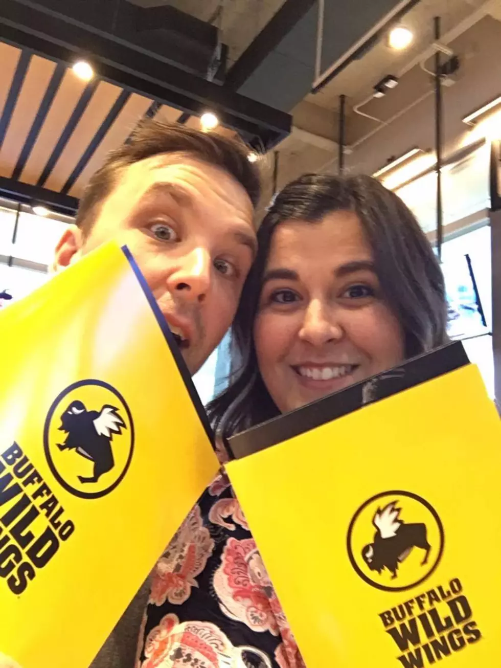The New Mix Morning Show Tries Buffalo Wild Wings Downtown Before Their Opening on Monday