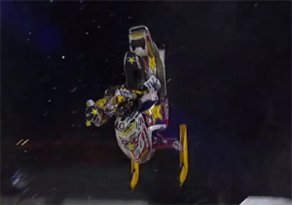 X-Games Snowmobiler Wipes Out On His Head-Then Wins The Gold!