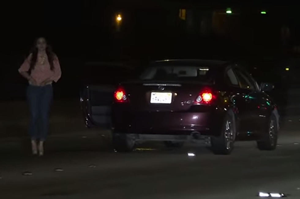 Drunk Woman Wanders on Highway [VIDEO]