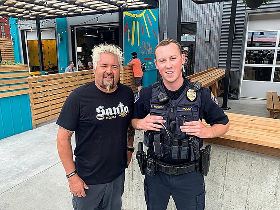 Guy Fieri Films a "Diners, Drive-Ins and Dives" In Moorhead, MN