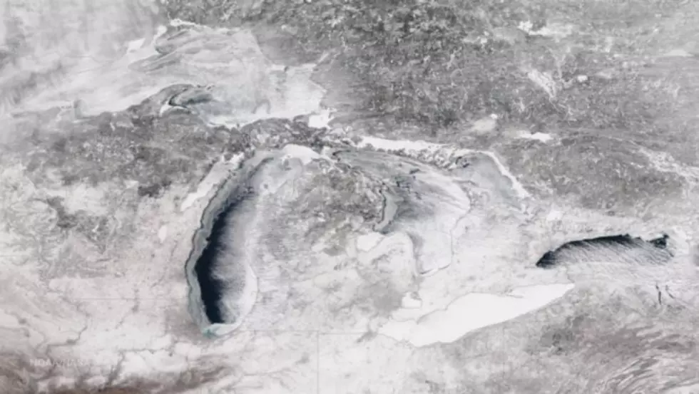 Amazing Satellite Imagery Shows Great Lakes 85% Ice Covered