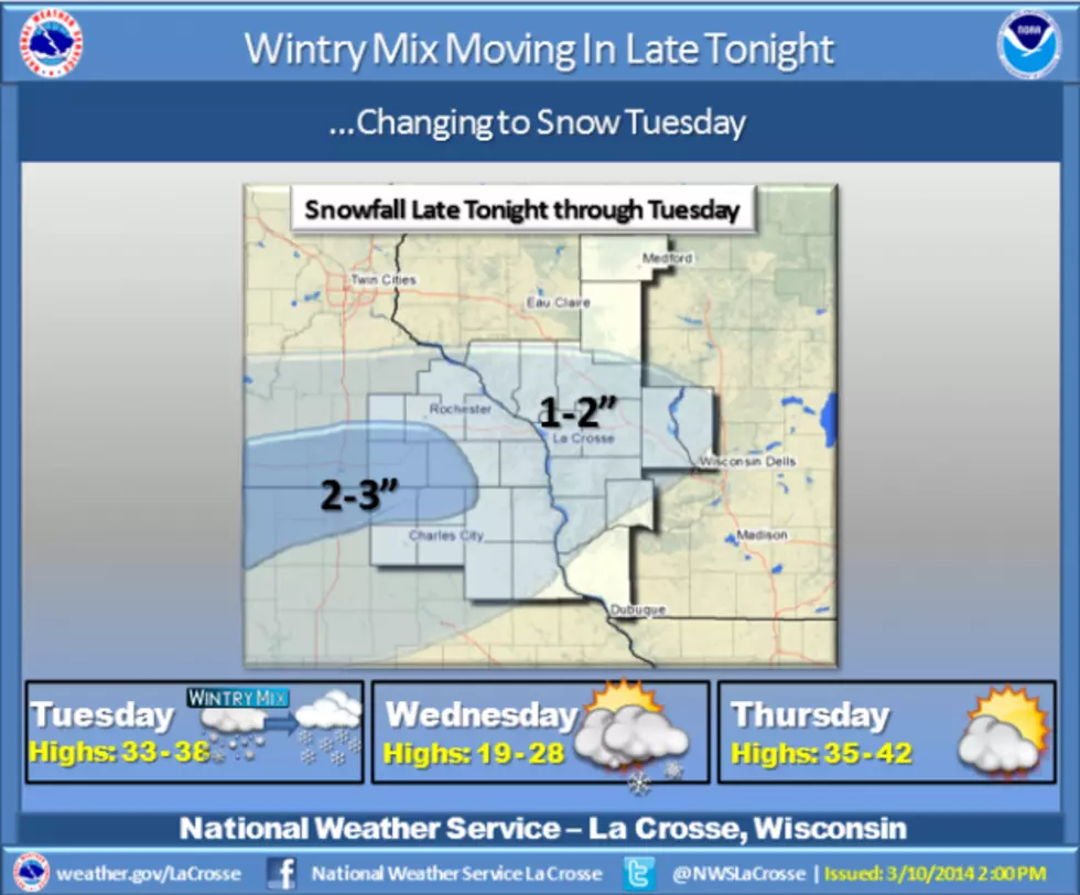 Icy Mix Expected After Spring-Like Start to the Week
