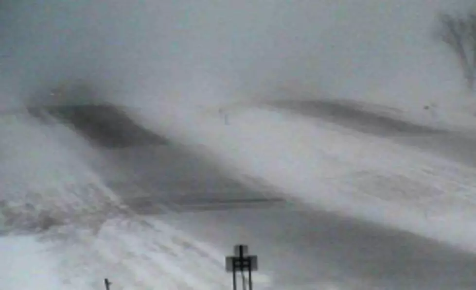 Over 50 MPH Winds Cause Whiteout Conditions in Region