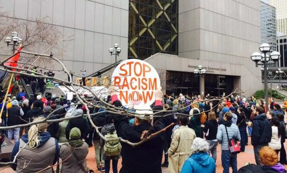 200 Protesters March Outside Hennepin County Government Center