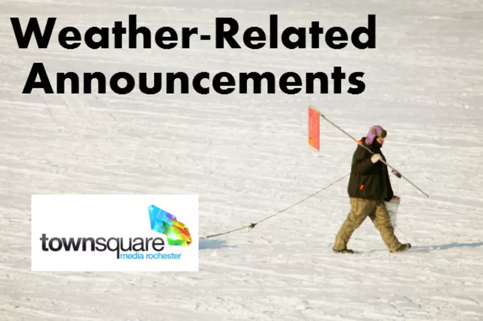 Cancellations and Closings for Sunday December 18th, 2016