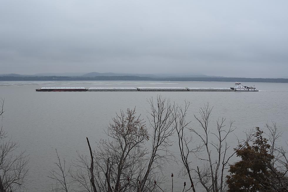 First Barge of the Season Passes Through Lake Pepin