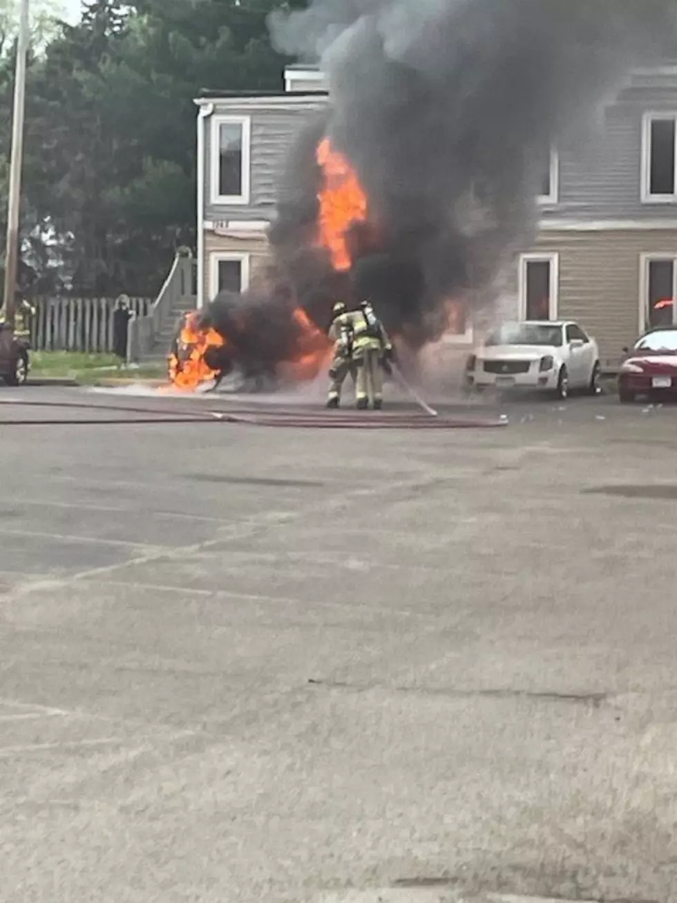 Fire Engulfs Vehicles at Rochester Apartment Complex