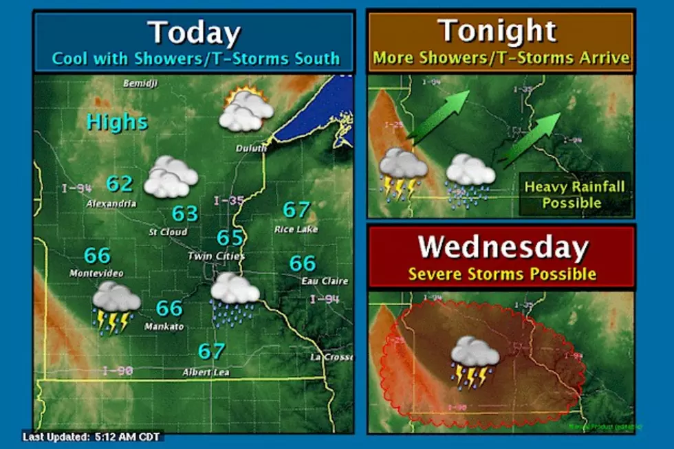 Cooler, Wetter and with a Chance of Severe Storms This Week