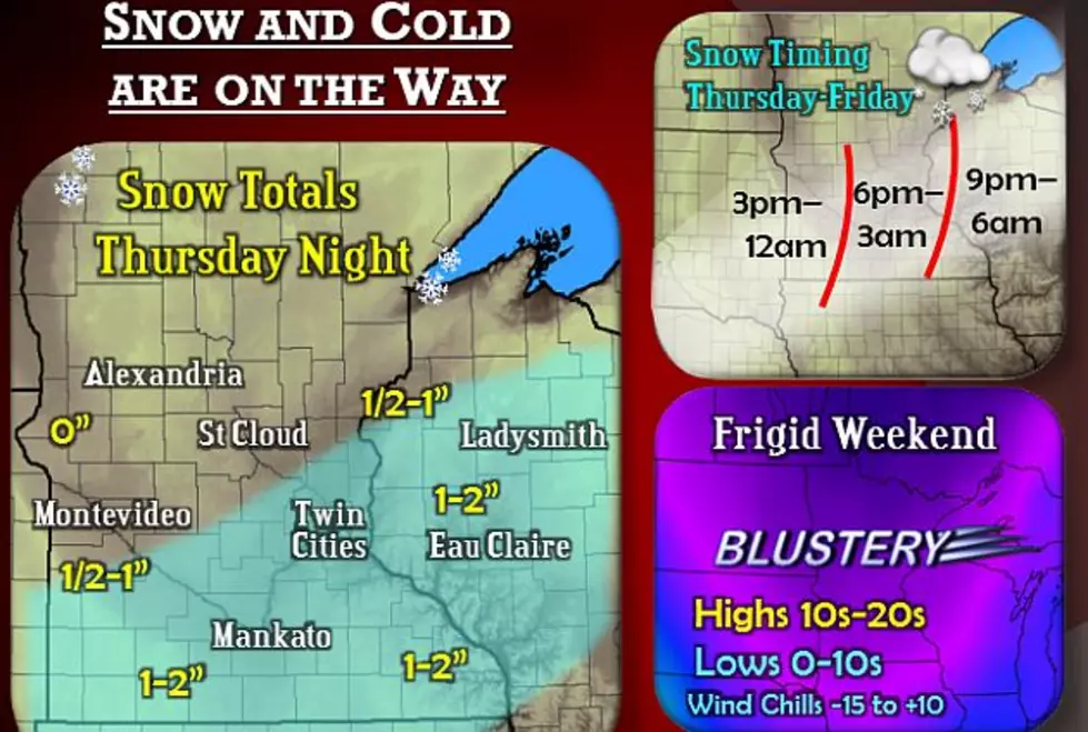 Snow, Cold Moving In To Minnesota Thursday Night