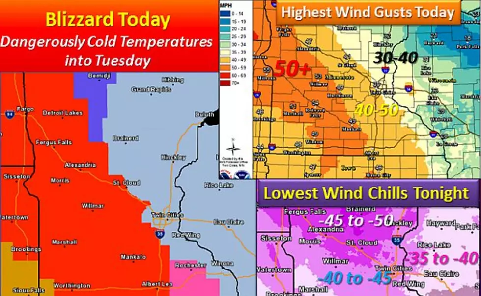 Sunday Forecast: Blizzard Warning For Stearns County, Winter Weather Advisory in Benton And Sherburne