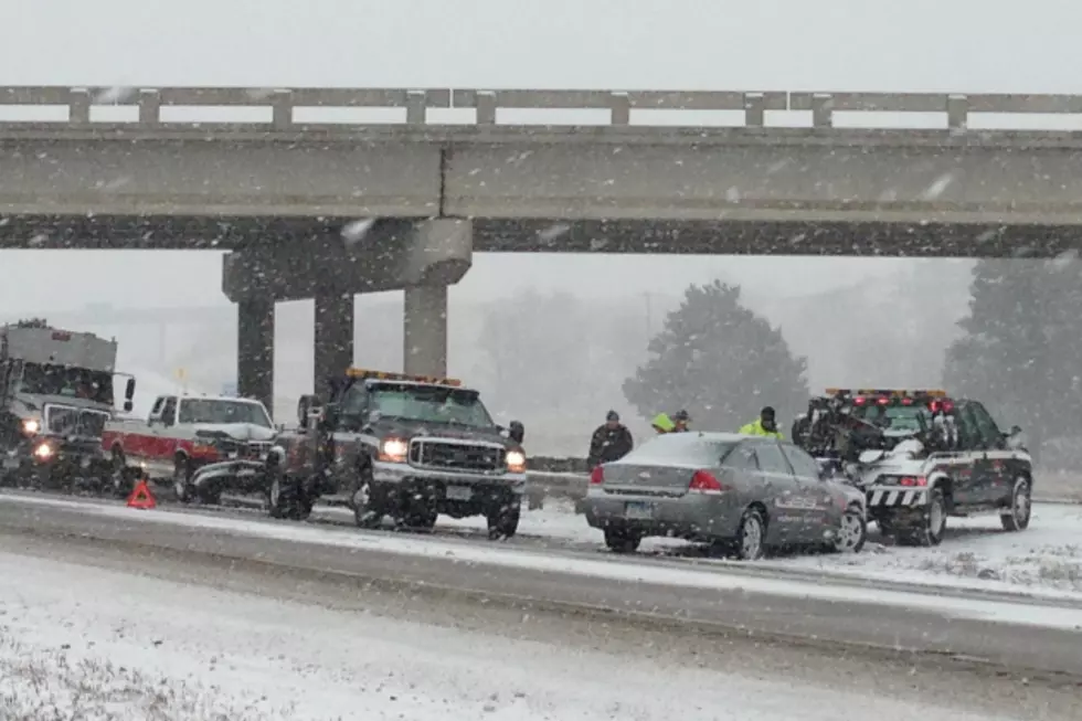 Mid-April Snowstorm Leading to Slippery Roads and Crashes [AUDIO, PHOTOS]