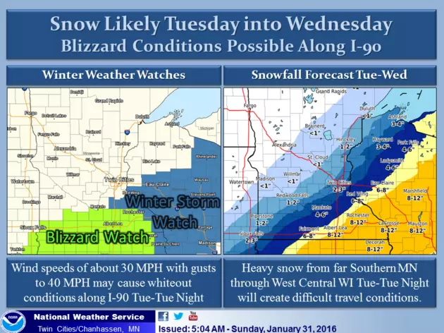 Wintry Weather Expected in Southeastern Minnesota