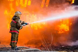 Fiberglass Fire Causes Neighborhood Evacuation