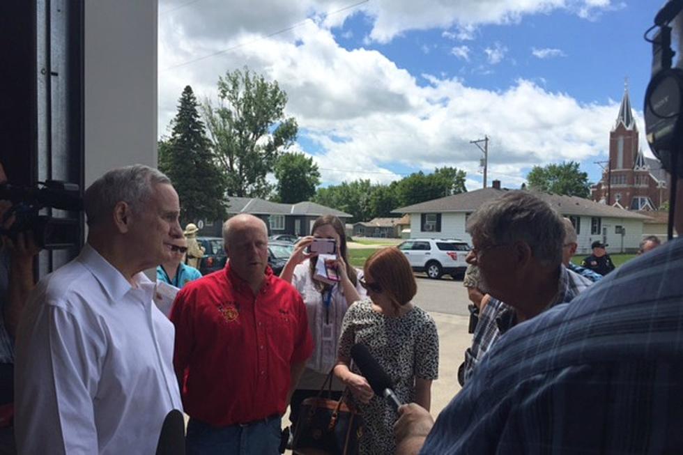 Governor Mark Dayton meets with Watkins Community After Tornado Damage