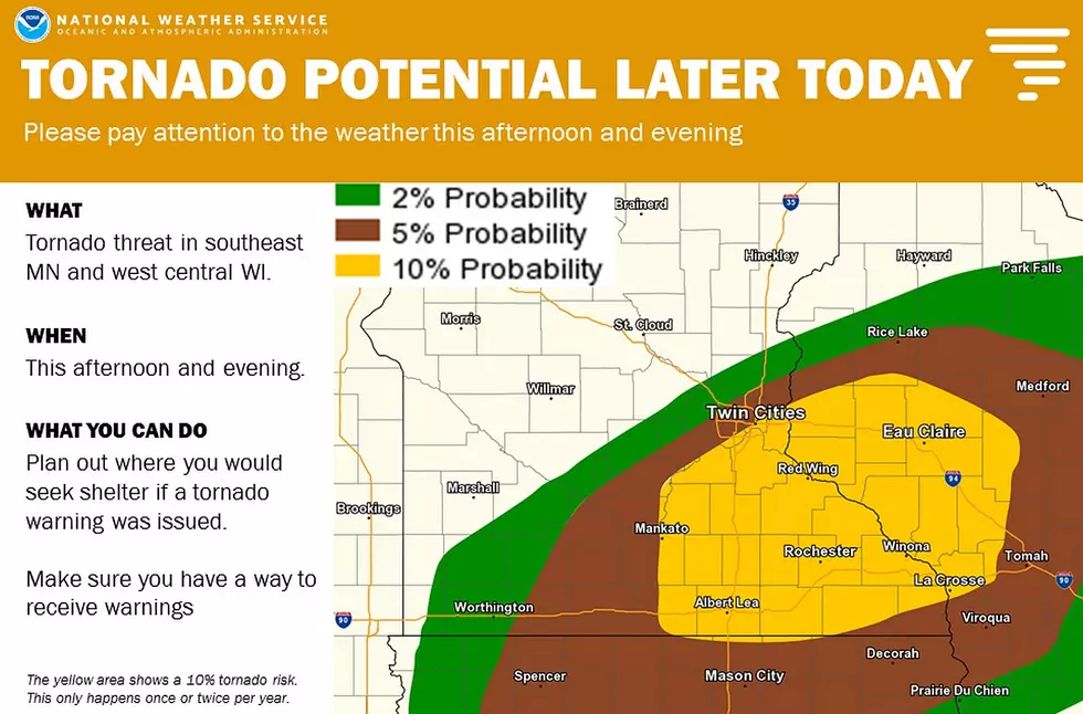 Tornadoes Possible in Southeast Minnesota