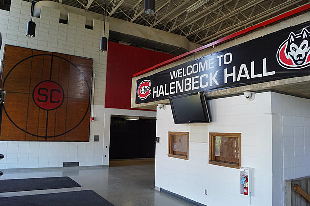 Old Eastman Hall Gym Floor Now Hangs In Halenbeck Hall
