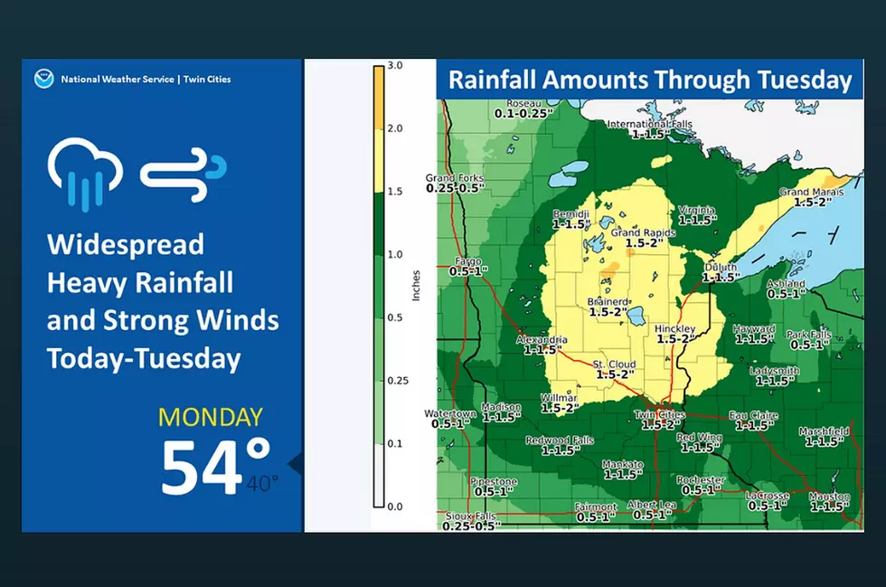 Rainy, Windy Weather Expected Monday and Tuesday