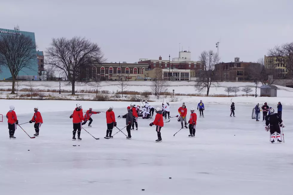 Huskies Practice, Play Pond Hockey at Lake George [GALLERY]