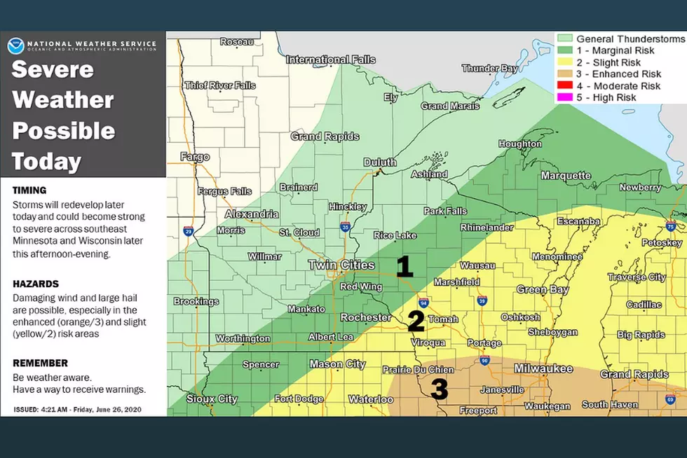 Storms Possible in Southeastern Minnesota