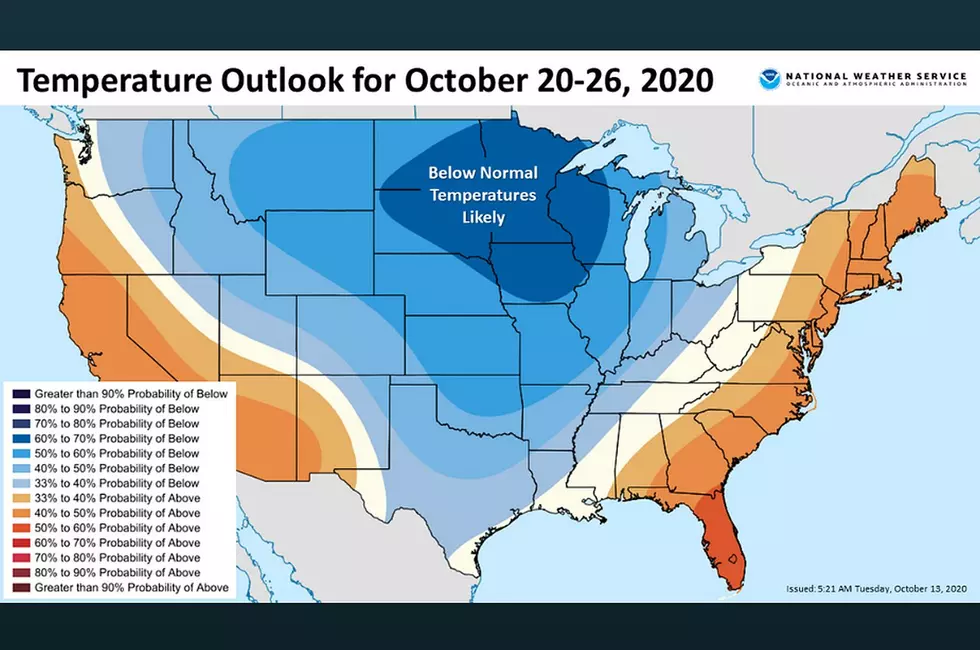 Below Normal Temperatures Expected for Midwest