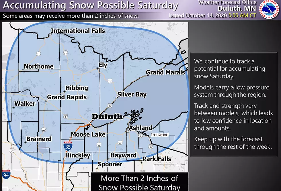 Accumulating Snow Possible Up North this Weekend