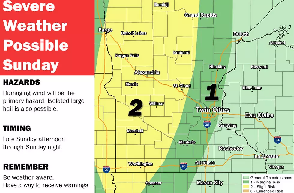 Strong Storms Possible Sunday
